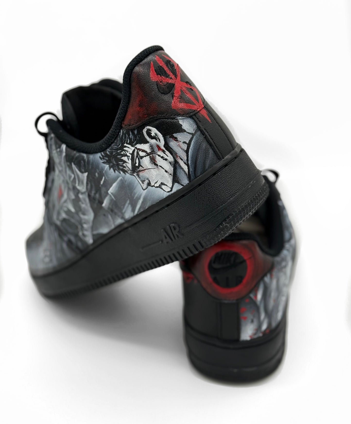 Custom Sneakers “Guts & Zodd” – Berserk Inspired | Handcrafted Dark Edition