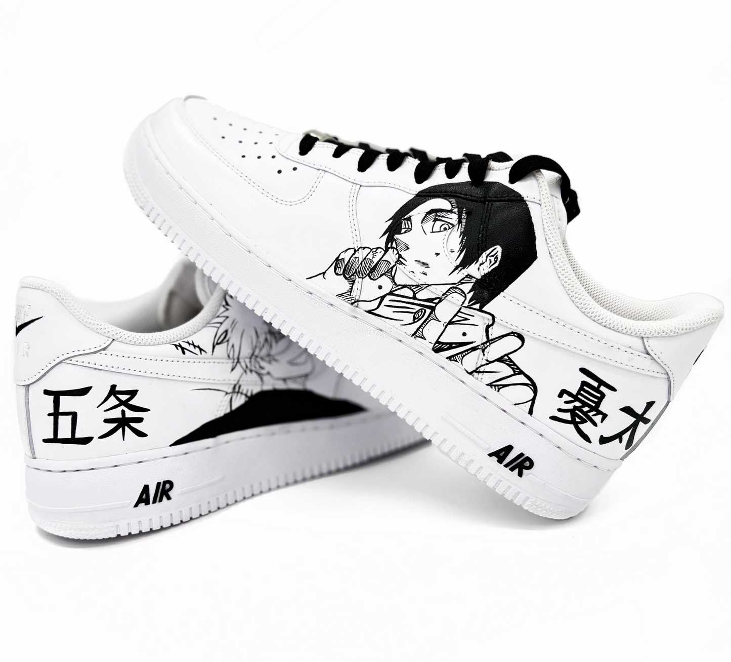 Custom Hand-Painted Sneakers – Gojo Satoru & Yuta Okkotsu (Jujutsu Kaisen Inspired)