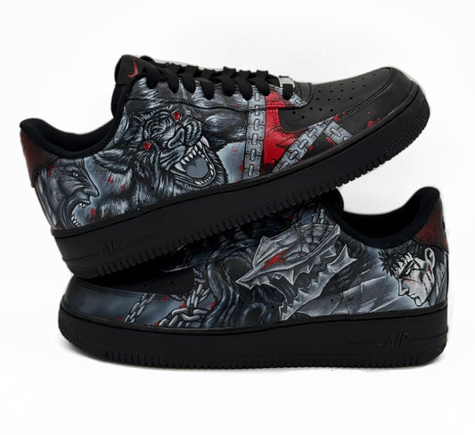 Custom Sneakers “Guts & Zodd” – Berserk Inspired | Handcrafted Dark Edition