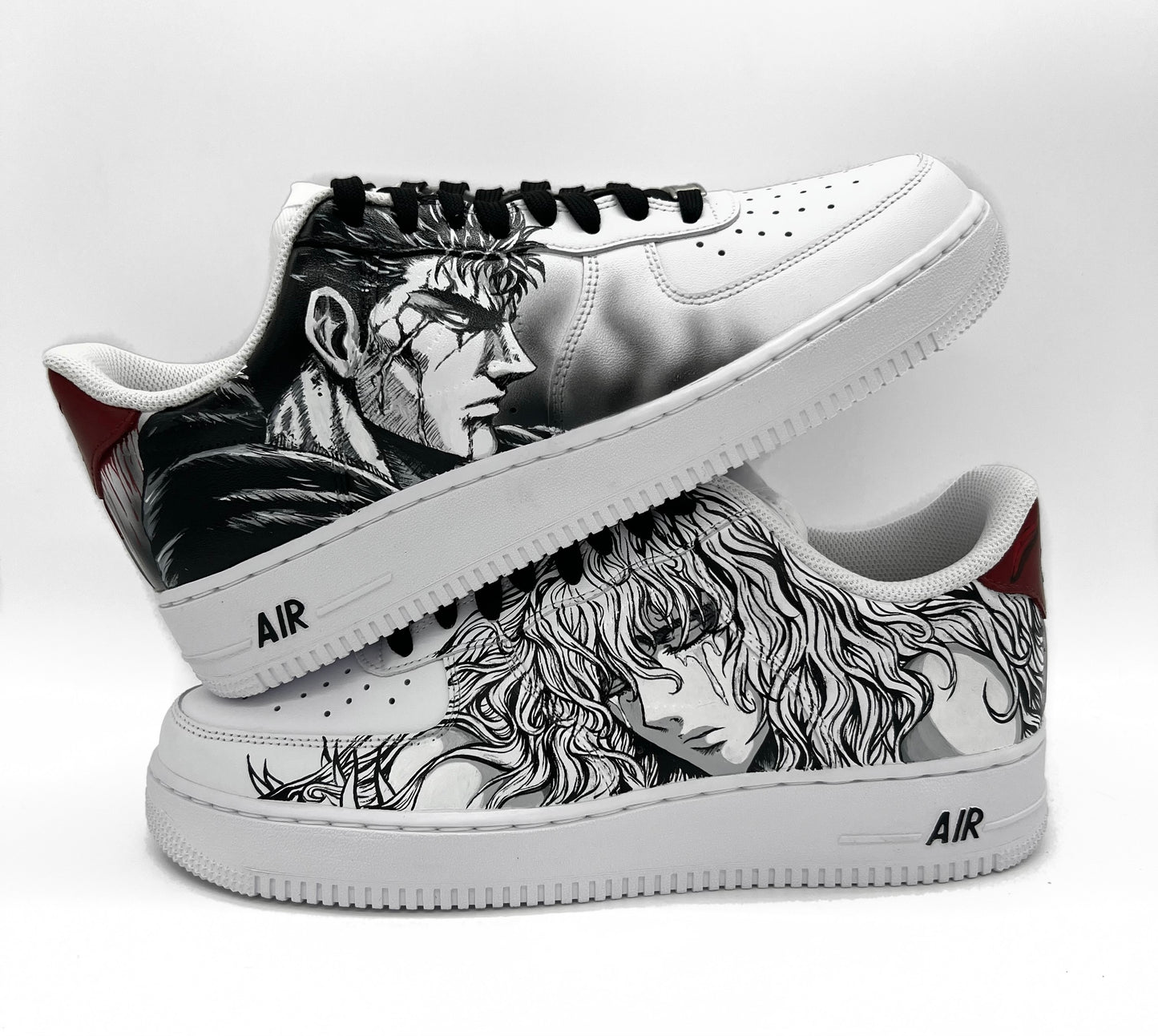 Custom Sneakers “Guts & Griffith” – Berserk Inspired | Hand-Painted Wearable Art