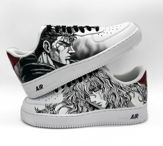 Custom Sneakers “Guts & Griffith” – Berserk Inspired | Hand-Painted Wearable Art