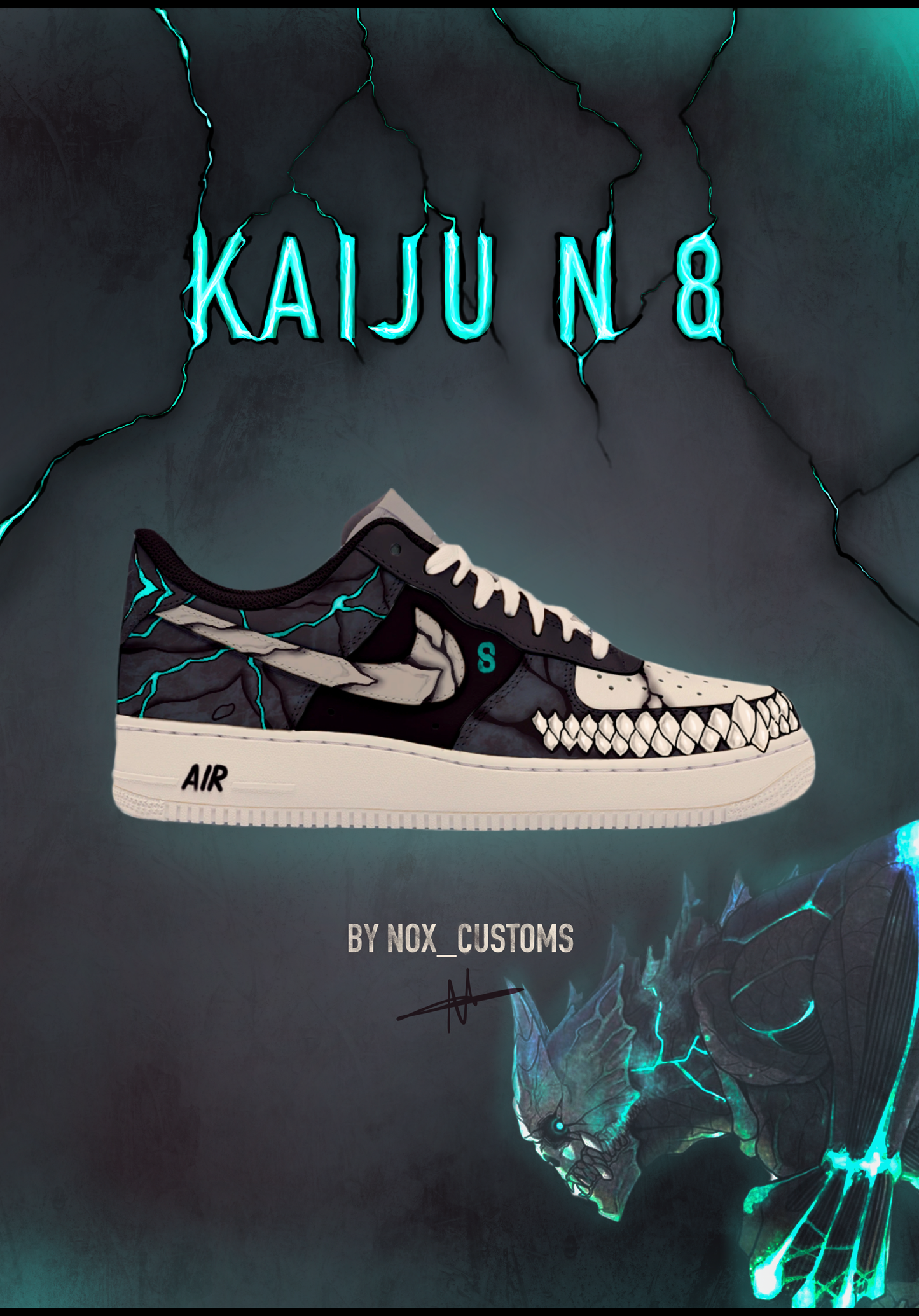 Custom Nike AF1 – Kaiju No. 8 Inspired