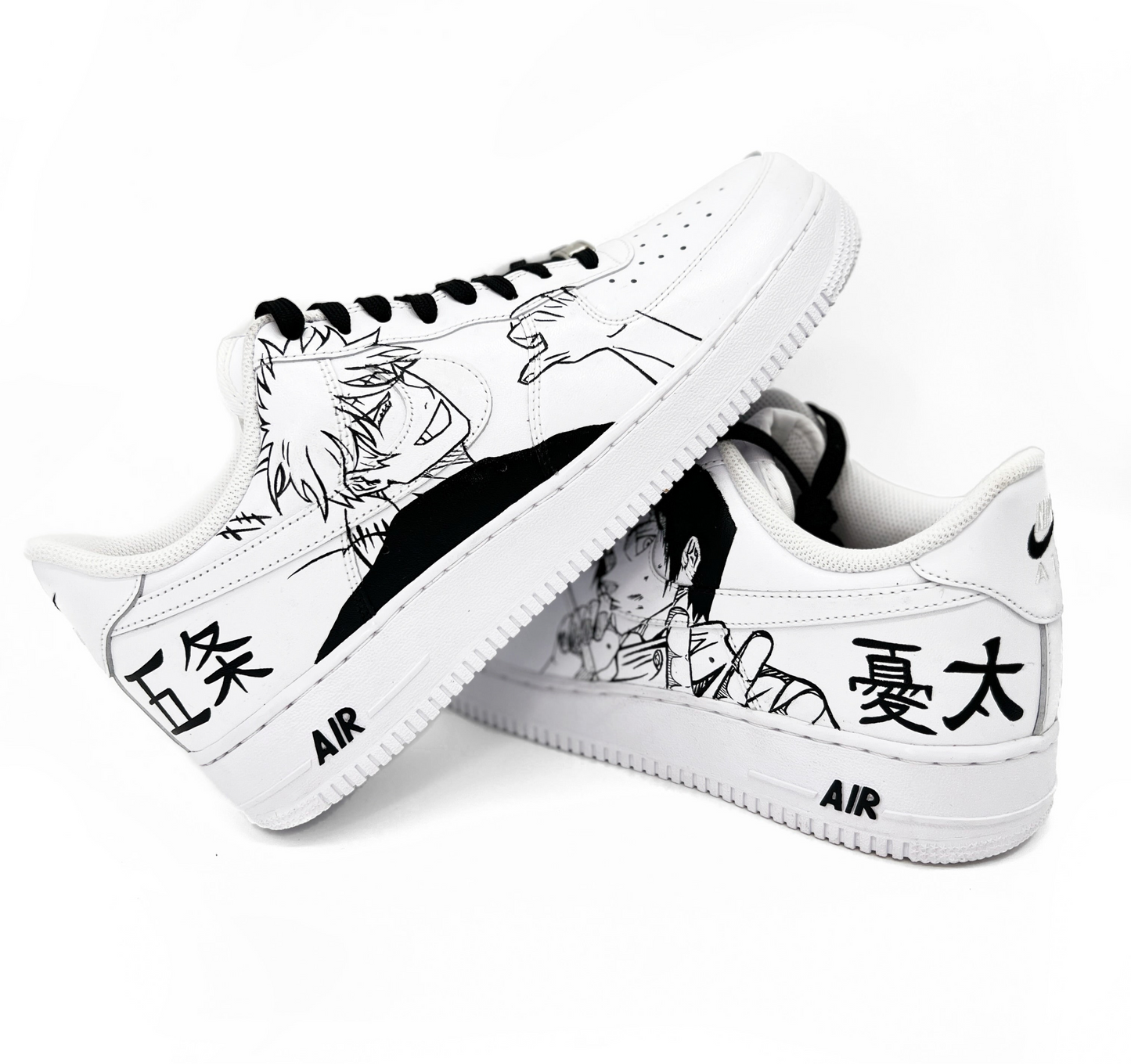 Custom Hand-Painted Sneakers – Gojo Satoru & Yuta Okkotsu (Jujutsu Kaisen Inspired)