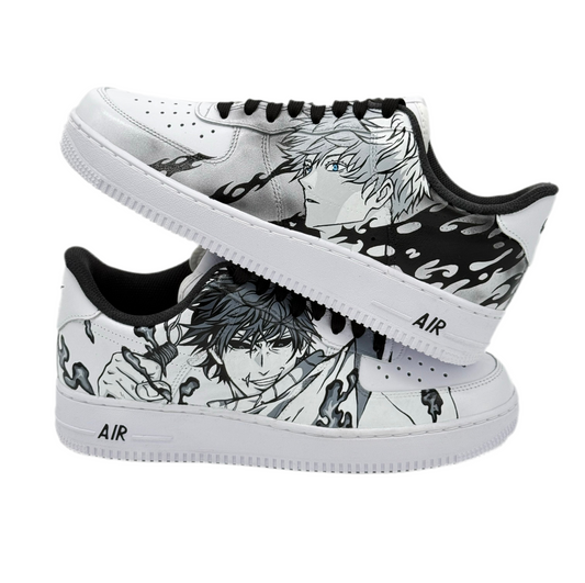 Custom Anime Sneakers – Inspired by Toji & Gojo (Hand-Painted Air Force 1)