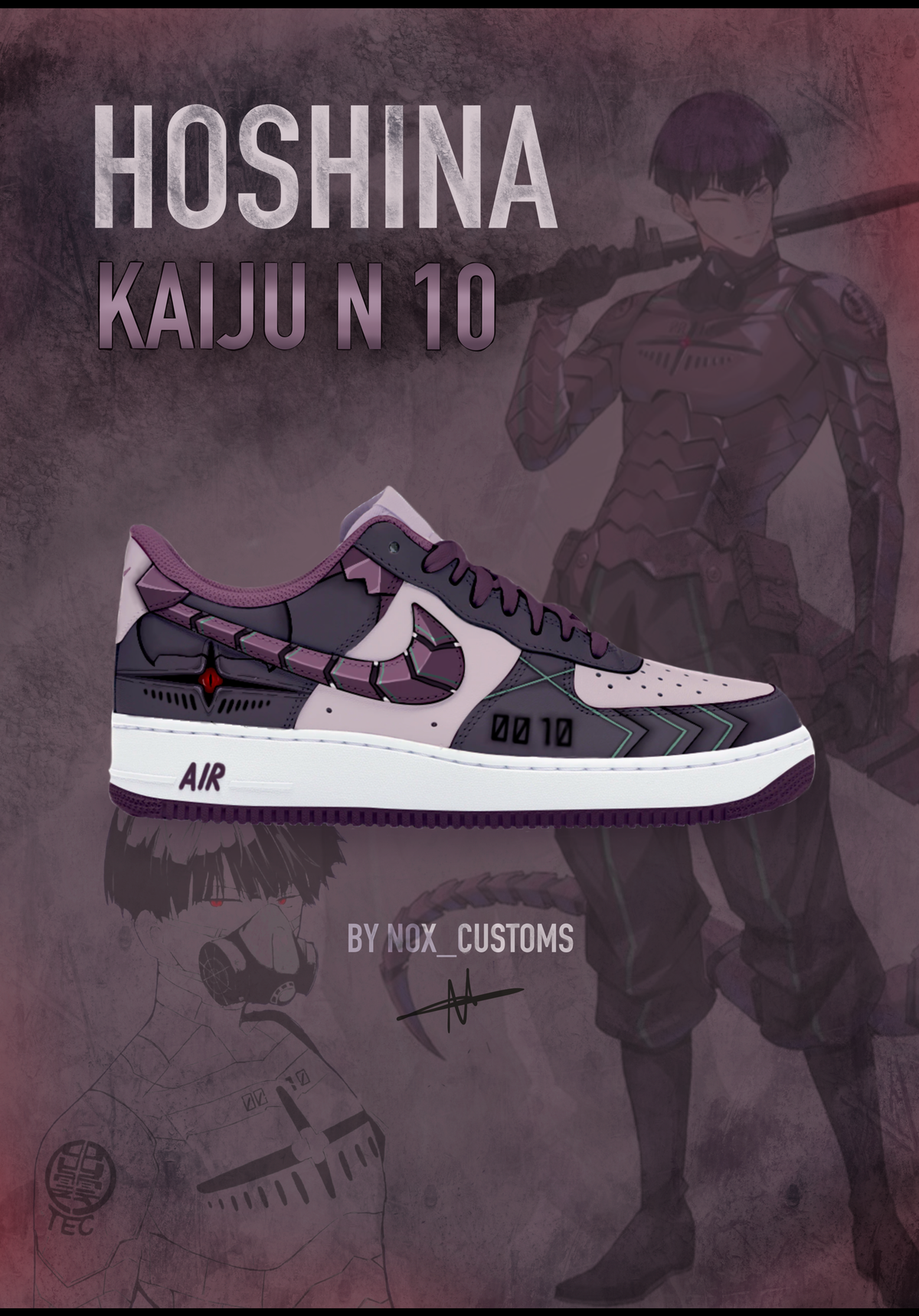Hoshina x Kaiju No. 10 | Special Edition Custom Nike AF1