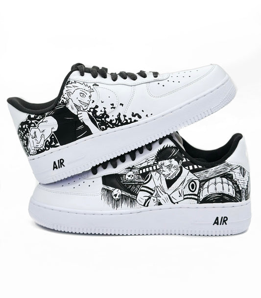 Gojo&sukuna – Black & White Custom Kicks