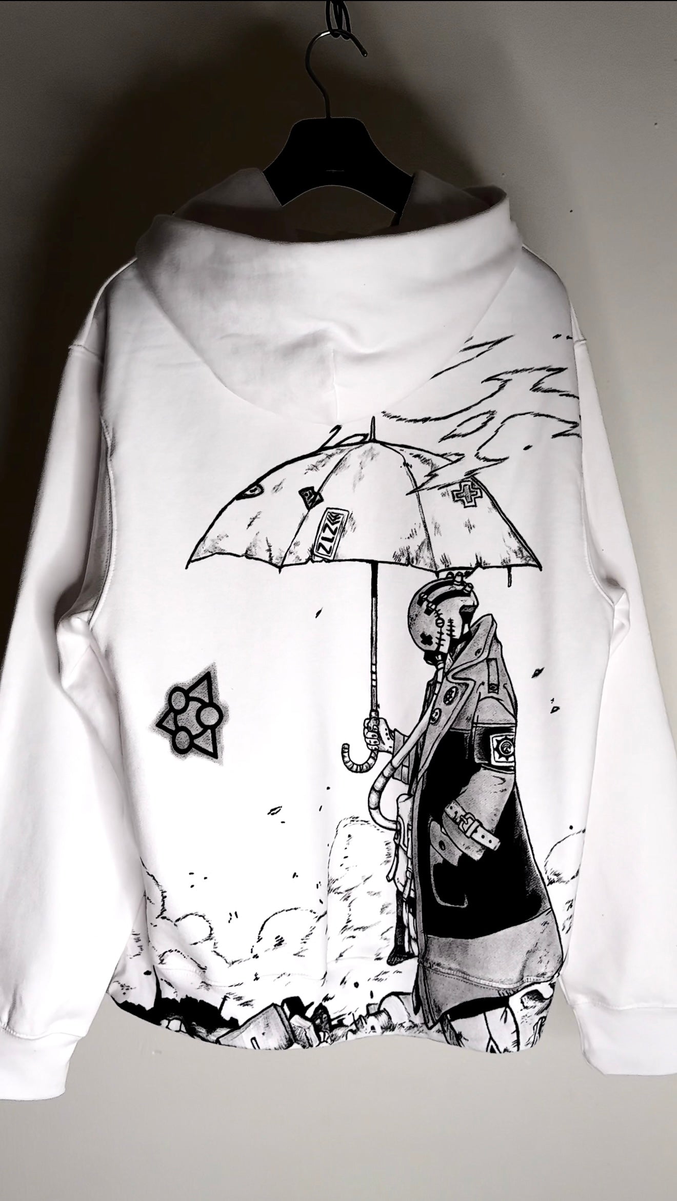Enjin Inspired Hand-Painted Hoodie