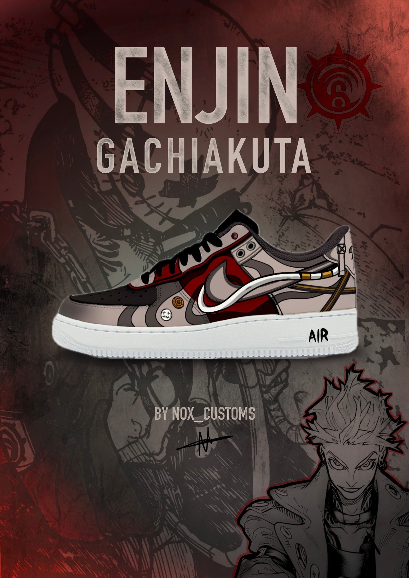Enjin – Gachiakuta Custom Sneakers (Digital Concept)